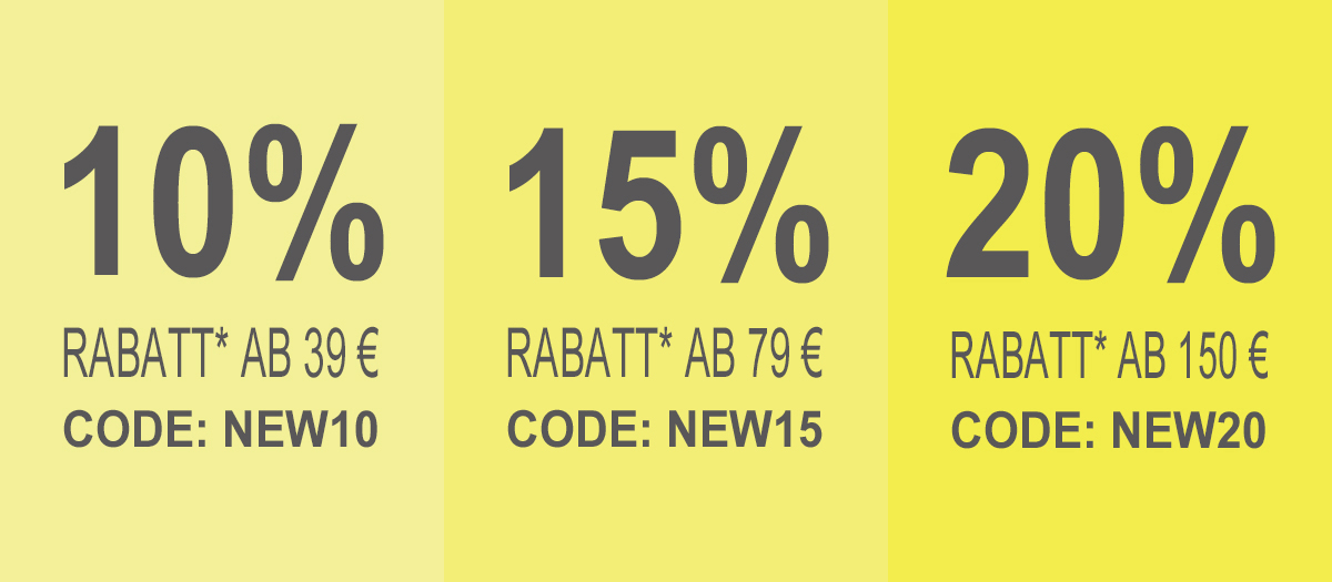  Suche dir deinen Rabatt selber aus und spare bis zu 20%! 