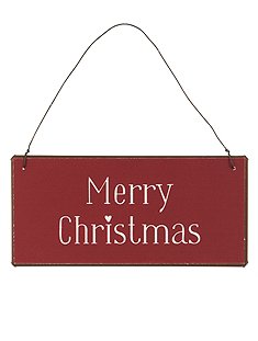 Metallschild 7 x 15 cm"Merry Christmas" von IB LAURSEN