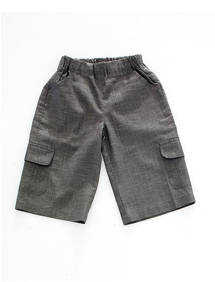 Leinenshorts, grau von LUCKY WANG