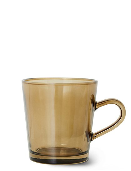 4er-Kaffeetassen, 70s GlaswarenØ 11 cm / 200 ml von HKLIVING