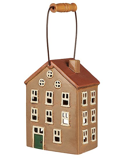 Haus Nyhavn für Teelichter div. Modelle, mit Holzgriff  von IB LAURSEN