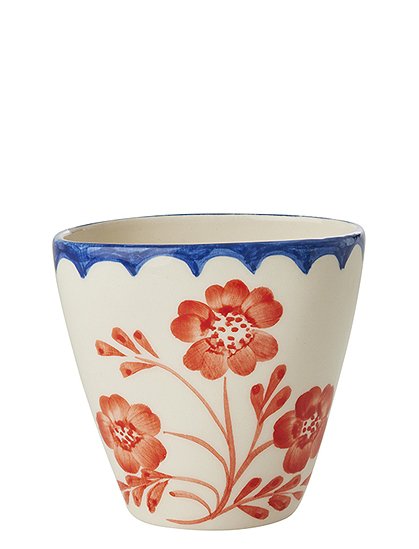 Oval Cup handbemalt9,5 x 8 x 10 cm von RICE