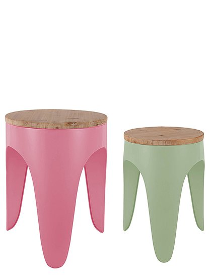 Hocker Set Funky35,5/40,5 x Ø24/30 cm von PRESENT TIME