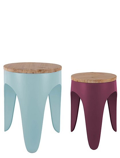 Hocker Set Funky35,5/40,5 x Ø24/30 cm von PRESENT TIME