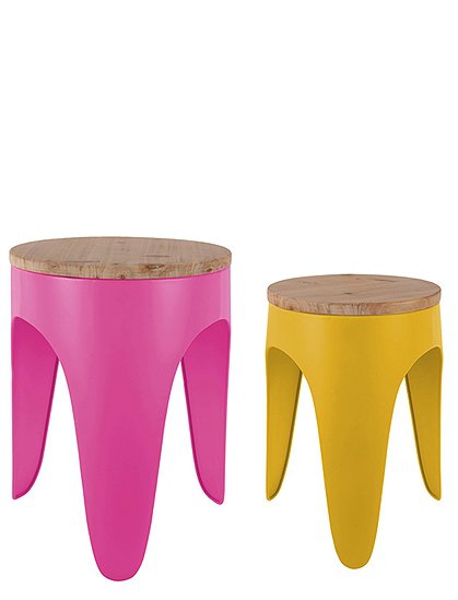 Hocker Set Funky35,5/40,5 x Ø24/30 cm von PRESENT TIME