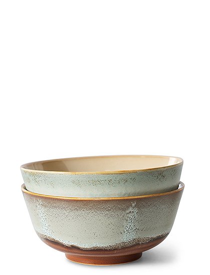 70s Ramen Bowls8,5xØ19 cm, 2er Set von HKLIVING