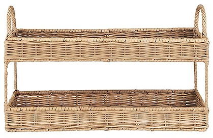 2-stufiges Tablett, 26,5x19x44 cm aus Rattan von Ib Laursen &#9733; Kundenbewertung "Sehr gut" &#9733; 10&euro; Rabatt für Neukunden &#9733; Jetzt günstig kaufen bei car-Moebel.de 