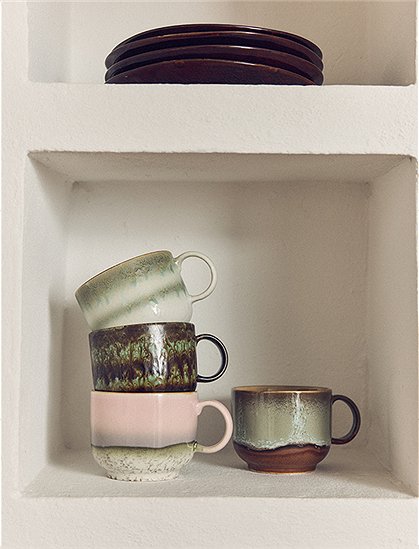 Teetasse 70s Keramik von HKliving &#9733; Kundenbewertung "Sehr gut" &#9733; 12&percnt; Rabatt für Neukunden &#9733; Schnell verschickt &#9733; Jetzt kaufen bei car-Moebel.de