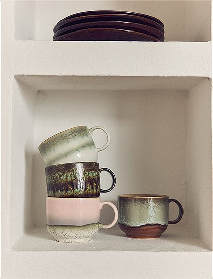 Teetasse 70s Keramik von HKliving &#9733; Kundenbewertung "Sehr gut" &#9733; 12&percnt; Rabatt für Neukunden &#9733; Schnell verschickt &#9733; Jetzt kaufen bei car-Moebel.de