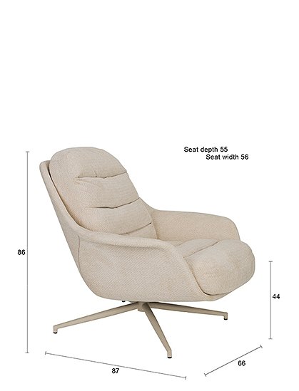 drehbarer Lounge Sessel Philly von Zuiver &#9733; Kundenbewertung "Sehr gut" &#9733; 12&percnt; Rabatt für Neukunden &#9733; Schnell verschickt &#9733; Jetzt bei car-Moebel.de