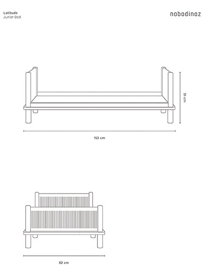 Junior Bett Latitude, 70x140 Eiche v. Nobodinoz &#9733; Kundenbewertung "Sehr gut" &#9733; 10&euro; Rabatt für Neukunden &#9733; Schnell verschickt &#9733; Günstig bei car-Moebel.de