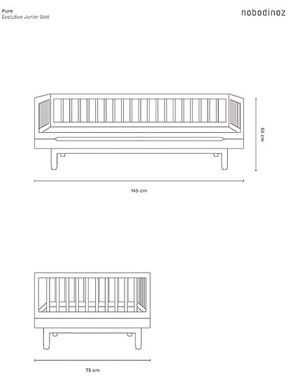 Juniorbett PURE, 70x140 Nobodinoz &#9733; Kundenbewertung "Sehr gut" &#9733; 12&percnt; Rabatt für Neukunden &#9733; Schnell verschickt &#9733; Günstig bei car-Moebel.de