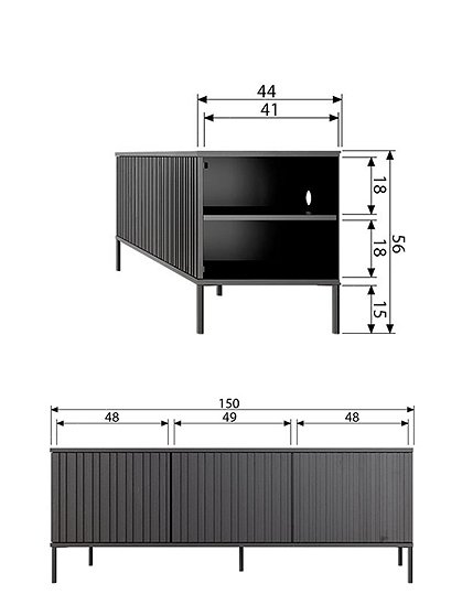 TV-Schrank Gravure aus Holz von Woood &#9733; Kundenbewertung "Sehr gut" &#9733; 12&percnt; Rabatt für Neukunden &#9733; Schnell verschickt &#9733; Günstig bei car-Moebel.de