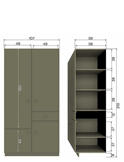 Schrank Alfie, Forest v. woood &#9733; Kundenbewertung "Sehr gut" &#9733; 10&euro; Rabatt für Neukunden &#9733; Schnell verschickt &#9733; Jetzt günstig kaufen bei car-Moebel.de