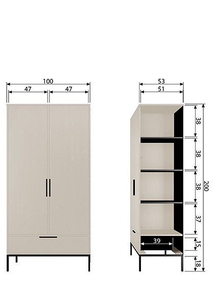 Schrank Adam von WOOOD &#9733; Kundenbewertung "Sehr gut" &#9733; 10&euro; Neukundenrabatt &#9733; Jetzt kaufen bei car-Moebel.de