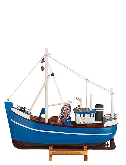 Kutter Schiff in blau  aus Holz von Ib Laursen &#9733; Kundenbewertung "Sehr gut" &#9733; 10&euro; Rabatt für Neukunden &#9733; Schnell verschickt &#9733; Günstig bei car-Moebel.de